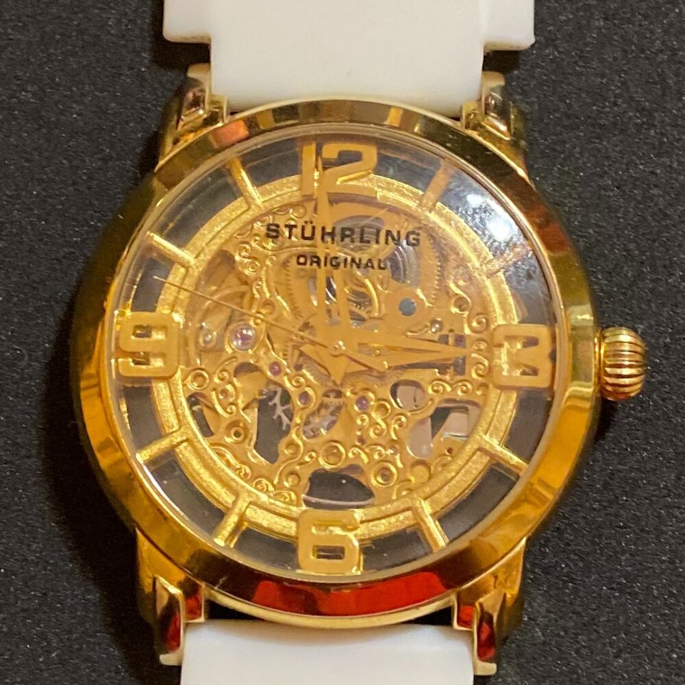 LOOK !!…NO BATTERY…Stuhrling Original Skeleton Men's Automatic Watch